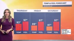 HEAT ALERT: Feels-like temps in the 90s for Thursday, high humidity for the weekend News Clip