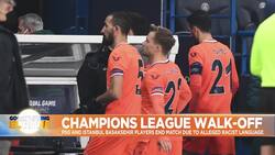 PSG and Basaksehir teams walk off pitch after alleged racial slur News Clip