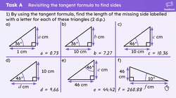 Checking and securing understanding of tangent ratio problems Instructional Video