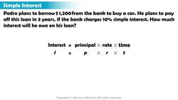 Simple Interest Formula Instructional Video