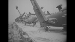 During Korean War, US Navy warplanes on aircraft carrier "Oriskany" News Clip