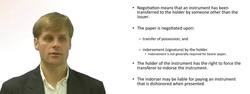 How is a Negotiable Instrument Negotiated Between Holders Instructional Video
