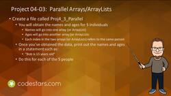 The Complete Java Developer Course: From Beginner to Master - Project - Parallel Arrays/ArrayLists Instructional Video