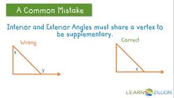 Using Interior and Exterior Angles to Find Unknown Angle Measures Instructional Video