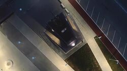 T-34 Soviet Army Medium Battle Tank Memorial Monument at Night Stock Footage