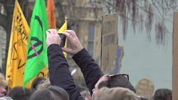 Thousands march on Westminister for climate justice News Clip