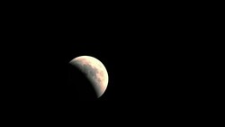 lunar eclipse - full moon 27.7.2018 Stock Footage