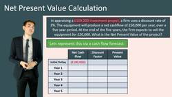 Calculating Net Present Value for Investment Projects Instructional Video