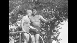 Jerry Lewis and Dean Martin are joined by Vicki Draves of Olympic diving fame for charity drive for muscular dystrophy News Clip