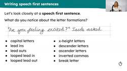 Practising handwriting by writing dialogue Instructional Video