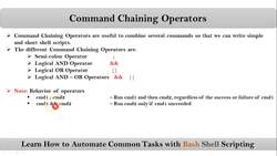 Bash Shell Scripting- Command Chaining using Logical AND (&&) and Logical OR (||) Operators Instructional Video