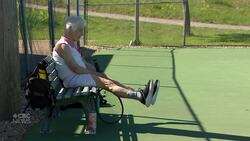 Tennis star, 93, brightens up the court News Clip