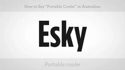 How to Say "Portable Cooler" in Australian Slang Instructional Video