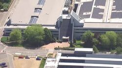 Aerials of the Jaguar Land Rover plant in Coventry News Clip