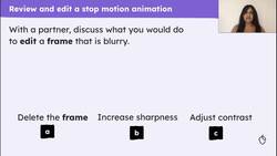 Edit and complete a stop motion animation Instructional Video