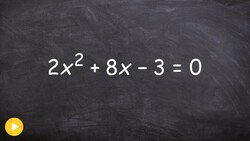 Solving by completing the square and factoring out a two Instructional Video