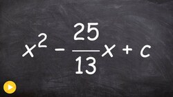 Find the value of c that completes the square with fractions Instructional Video