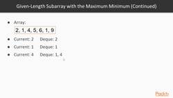 Describe an advanced data structure : Find the Given-Length Subarray with the Maximum Minimum Instructional Video