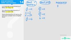 GCSE Secondary Maths Age 13-17 - Ratio, Proportion & Rates of Change: Direct and Inverse Proportion - Explained Instructional Video