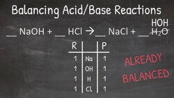 Balancing Acid/Base Neutralization Equations - 1 EASY TRICK - sodium hydroxide and hydrochloric acid Instructional Video