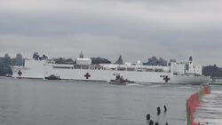 USNS Comfort hospital ship arrives in NYC Instructional Video