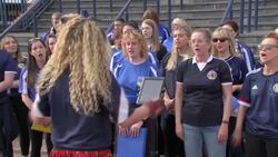 Scottish fans outside Hampden Park News Clip