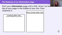 Writing facts in an information page Instructional Video