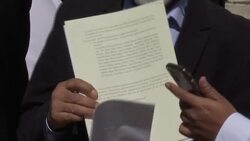 Victorious former postal workers outside Court of Appeal News Clip