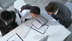 Diverse Business People Meeting in Office Stock Footage