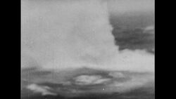 Atlantic Ocean, 1952: Men take off their hats as they watch the Flying Enterprise and its priceless cargo sink to the bottom of the ocean Stock Footage