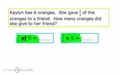 Multiplying Fractions by Whole Numbers using Bar Models Instructional Video