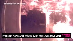 One Good Thing: Driver Makes Wrong Turn and Saves Family’s Lives In Fire News Clip