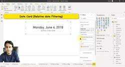 Business Intelligence with Microsoft Power BI - with Material - Date Card (Relative Filtering) Instructional Video