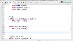 Java Programming for Complete Beginners - Java 16 - Step 03 - OOPS Example - Fan Class - Deciding Behavior with Methods Instructional Video