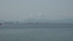 CLEAN : Greek warship towed after it collides with freighter News Clip