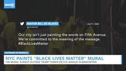 New York City Paints 'Black Lives Matter' Mural Outside Trump Tower News Clip