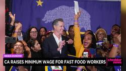 California Raises Minimum Wage for Fast Food Workers News Clip