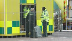 UK: Nightingale Hospital being built at ExCel London to combat the Coronavirus. News Clip