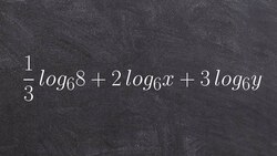 How to condense a logarithmic expression with three logs Instructional Video