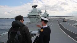 Royal Navy's 932-foot HMS Queen Elizabeth visits New York Instructional Video