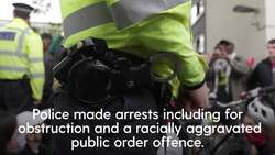 Protestors block Bibby Stockholm barge coach News Clip