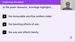 Understanding the poem 'Remains' Instructional Video