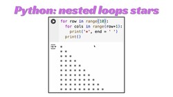 Python Lesson31: Nested For Loop Staircase Star Pattern Instructional Video