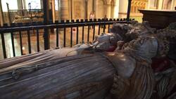 England, Canterbury cathedral - Tomb of Henry IV and Joan Navarre Stock Footage