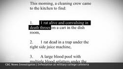 Military cadets in Kingston, Ont., complain about mouldy, undercooked cafeteria food News Clip