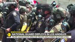 US president Trump deploys National Guard as Los Angeles protests against immigration agents continue News Clip