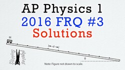 2016 #3 Free Response Question - AP Physics 1 - Exam Solution Instructional Video