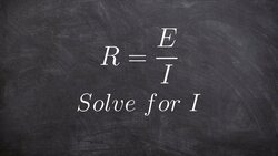 Solving a literal equation with a variable on the bottom Instructional Video