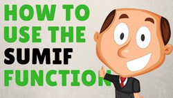 How To Use the SUMIF Function In Microsoft Excel Instructional Video