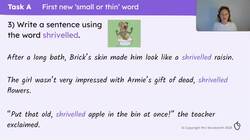 More rich vocabulary associated with small or thin words Instructional Video